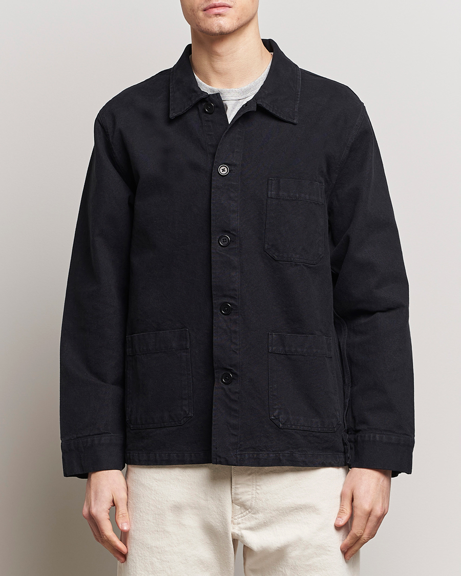 Uomini | Camicie | Colorful Standard | Organic Workwear Jacket Deep Black
