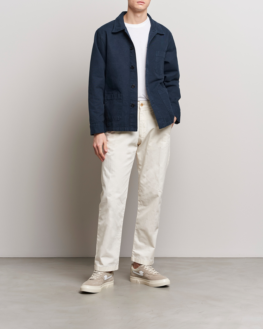 Uomini | Camicie | Colorful Standard | Organic Workwear Jacket Navy Blue