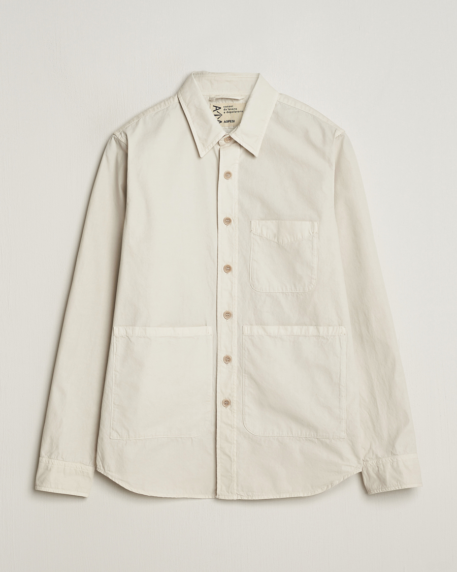Uomini | Giacche | Aspesi | Utility Shirt Jacket Light Beige