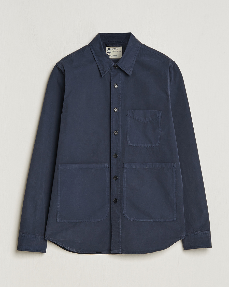Uomini | Giacche | Aspesi | Utility Shirt Jacket Navy