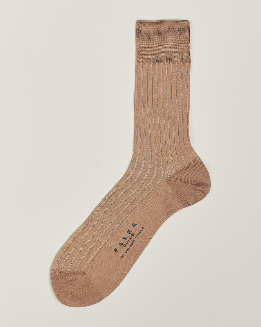 Uomini | Biancheria intima | Falke | Shadow Stripe Sock Camel/White