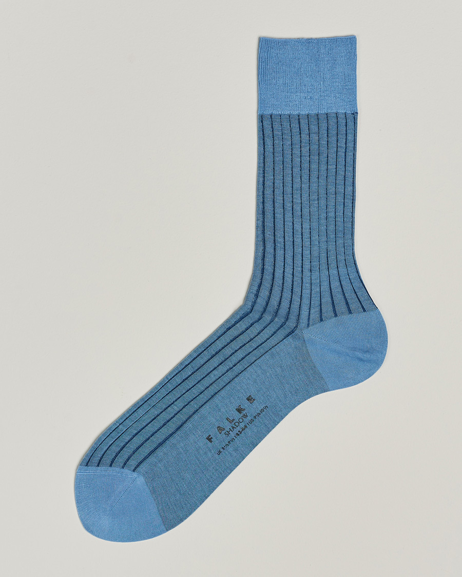Uomini | Biancheria intima | Falke | Shadow Stripe Sock Light Blue/Navy