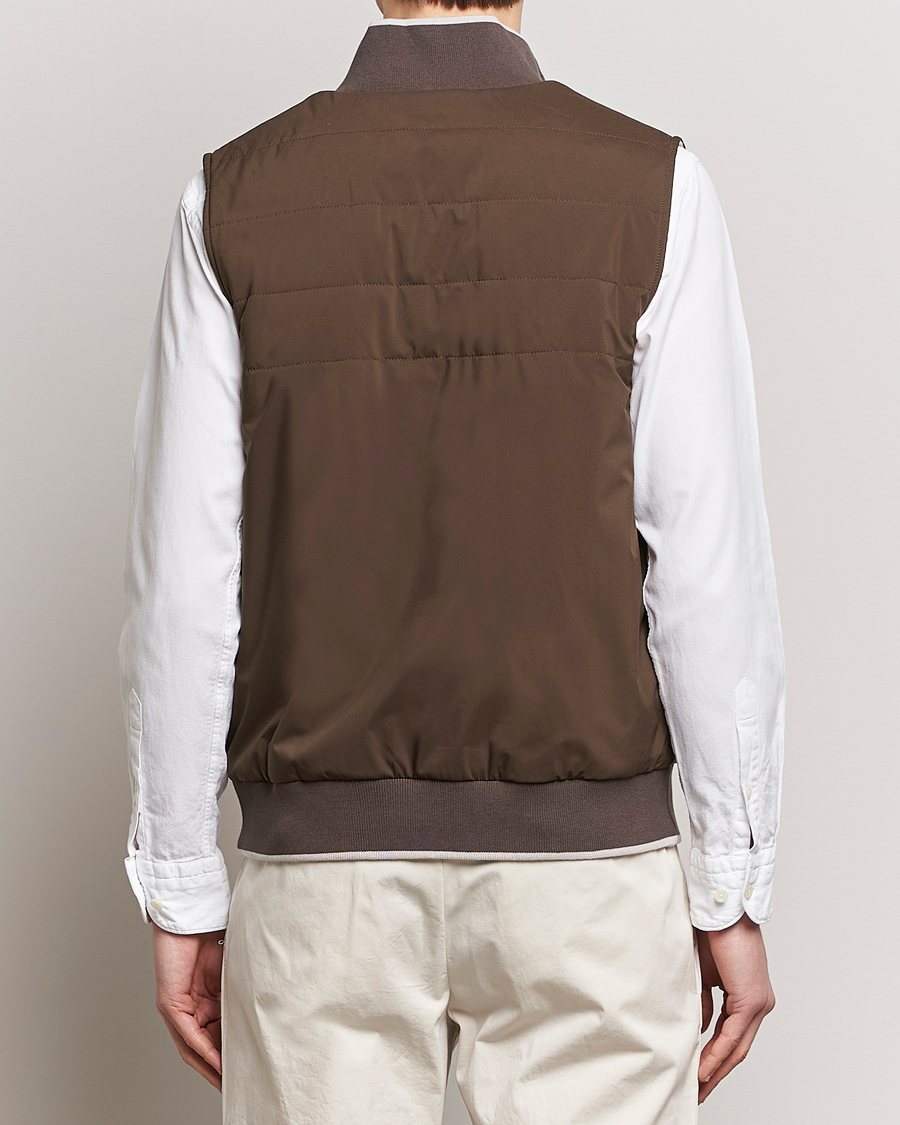 Uomini | Giacche | Gran Sasso | Nylon Light Padded Gilet Dark Brown