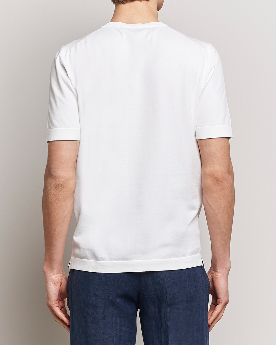 Uomini | T-shirt | Gran Sasso | Cotton Knitted Crew Neck T-Shirt White