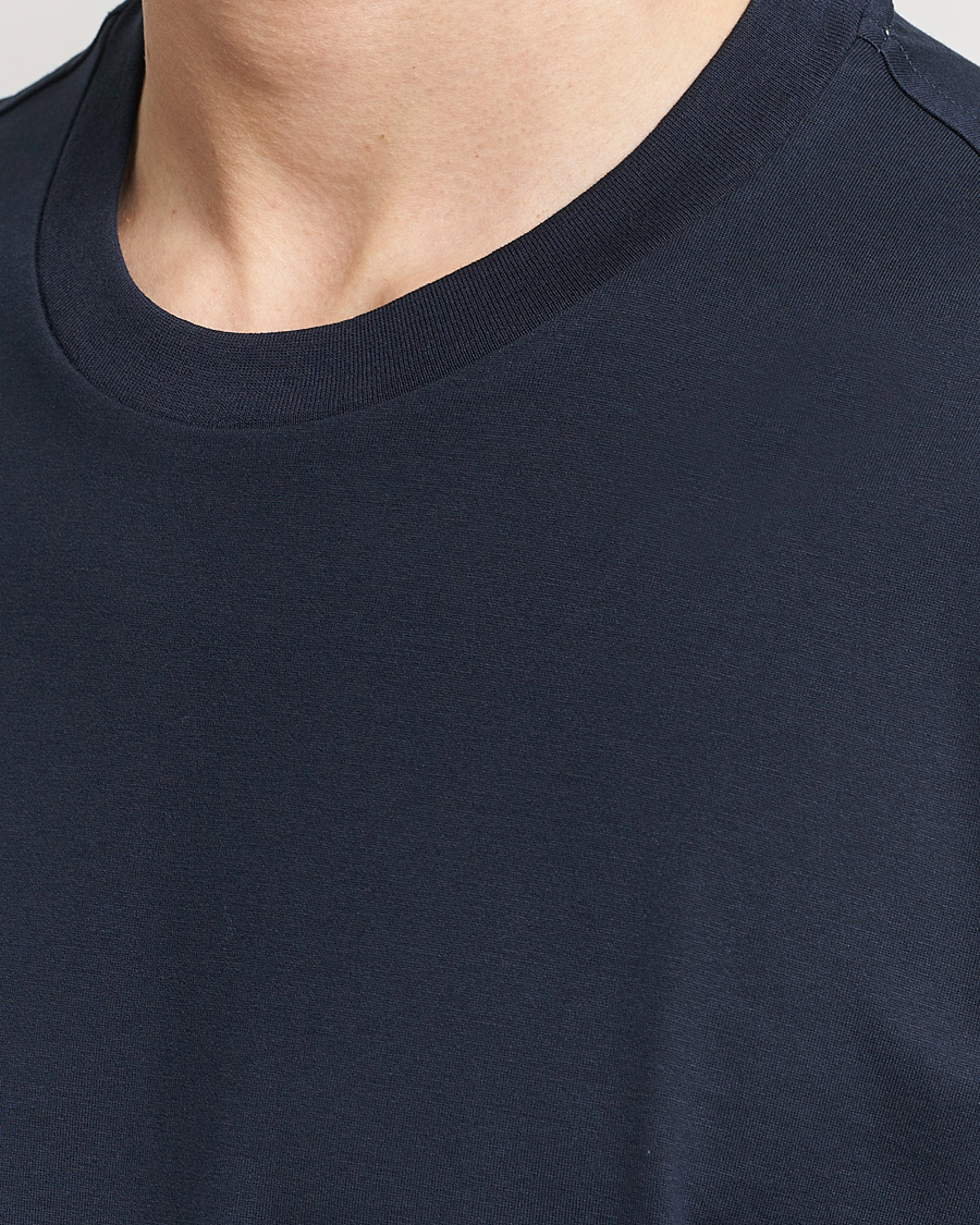 Uomini | T-shirt | Brioni | Short Sleeve Cotton T-Shirt Navy
