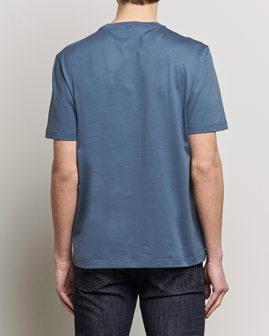 Uomini | T-shirt | Brioni | Short Sleeve Cotton T-Shirt Petroleum