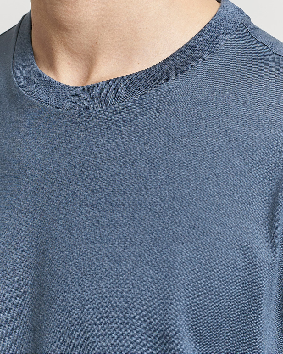 Uomini | T-shirt | Brioni | Short Sleeve Cotton T-Shirt Petroleum