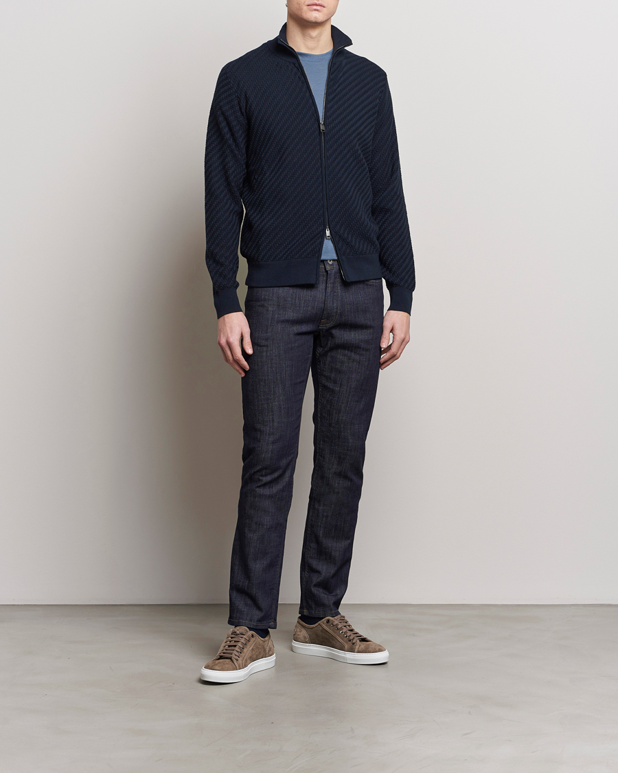 Uomini | Jeans | Brioni | Slim Fit Stretch Jeans Dark Indigo