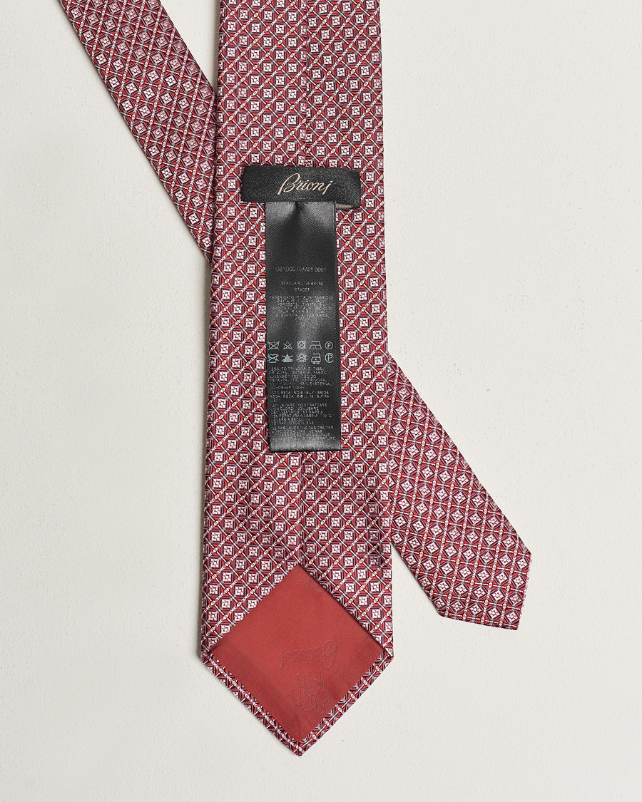 Uomini | Brioni Structured Silk Tie Dark Red | Brioni | Structured Silk Tie Dark Red