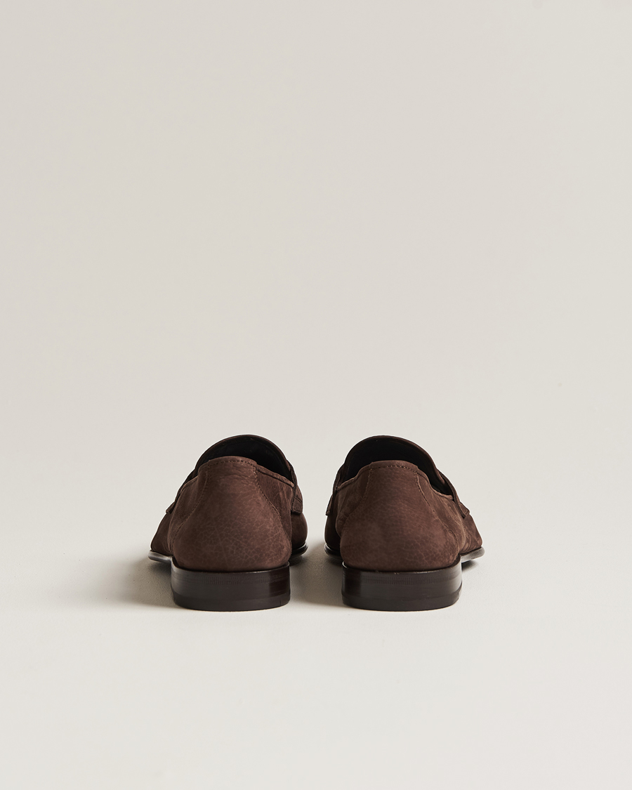 Uomini | Brioni Penny Loafers Dark Brown Nubuck | Brioni | Penny Loafers Dark Brown Nubuck