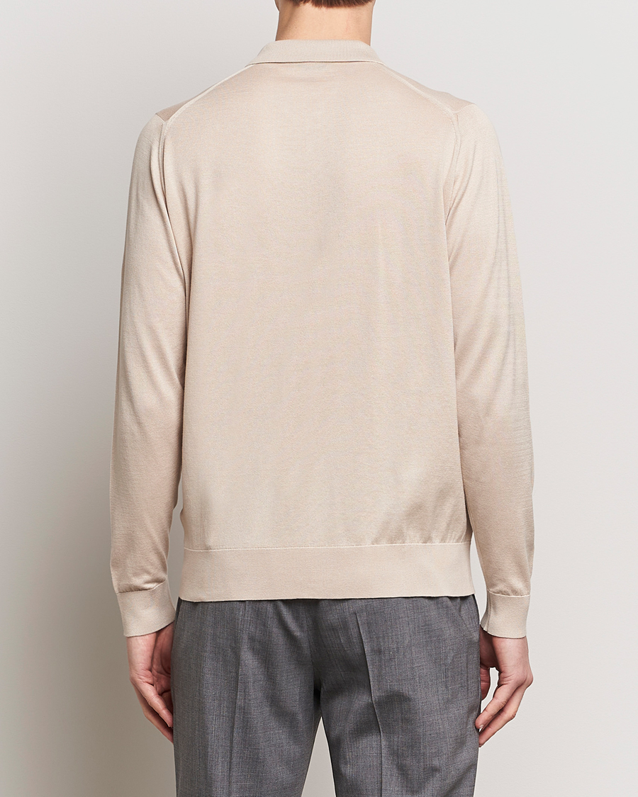 Uomini | Maglieria | John Smedley | Shadow Tipped Sea Island Cotton Cardigan Almond