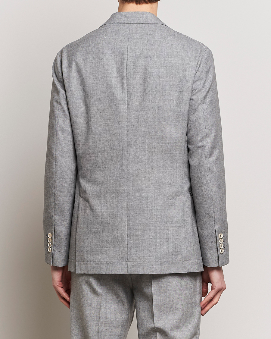 Uomini | Blazers | Brunello Cucinelli | Peak Lapel Wool Blazer Light Grey