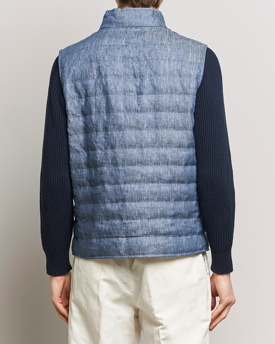 Uomini | Giacche | Brunello Cucinelli | Linen Gilet Light Blue