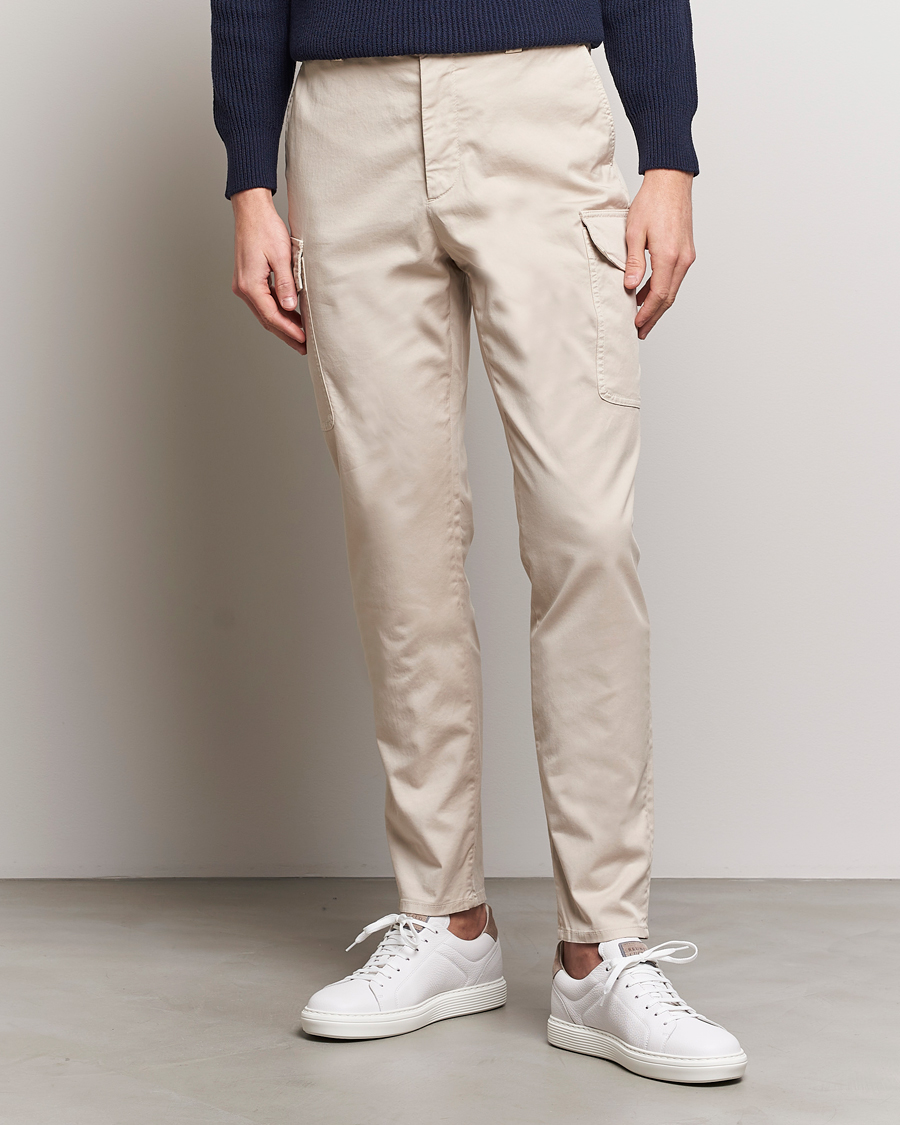Uomini | Pantaloni | Brunello Cucinelli | Cotton Cargo Pants Light Beige