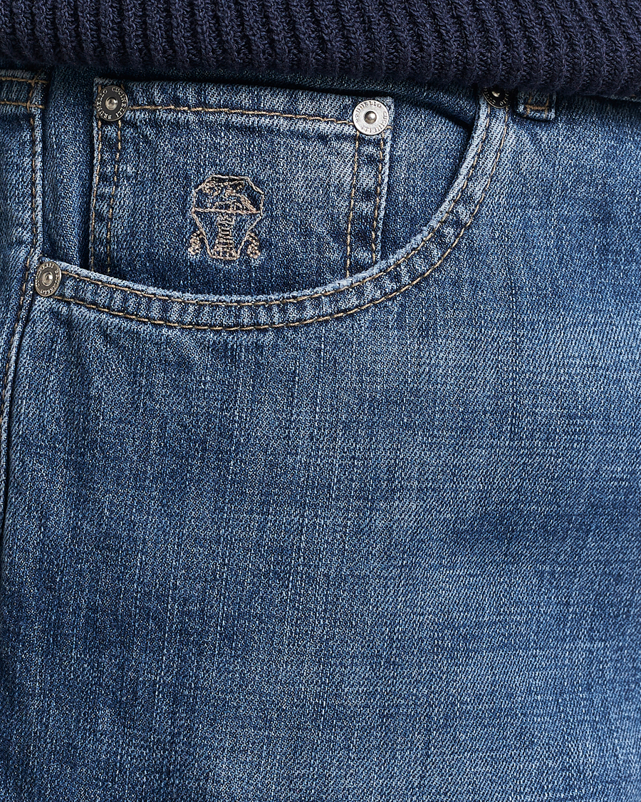 Uomini | Pantaloni | Brunello Cucinelli | Traditional Fit Jeans Dark Blue Wash