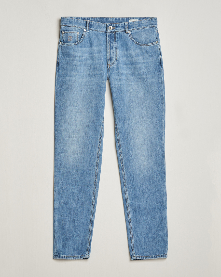 Uomini | Jeans | Brunello Cucinelli | Traditional Fit Jeans Blue Wash