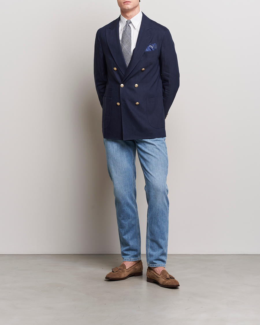 Uomini | Jeans | Brunello Cucinelli | Traditional Fit Jeans Blue Wash