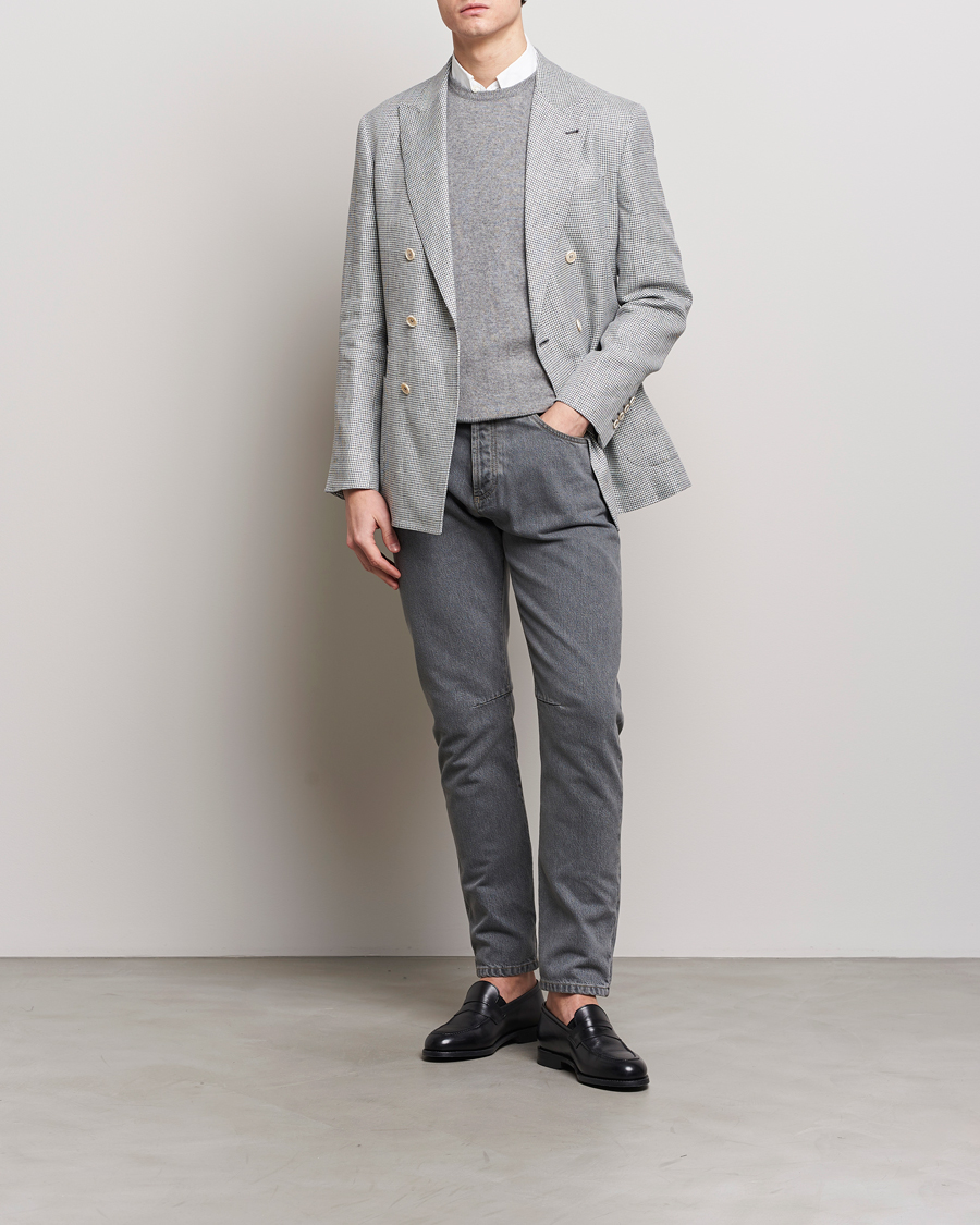 Uomini | Jeans | Brunello Cucinelli | Leisure Fit Jeans Grey Wash
