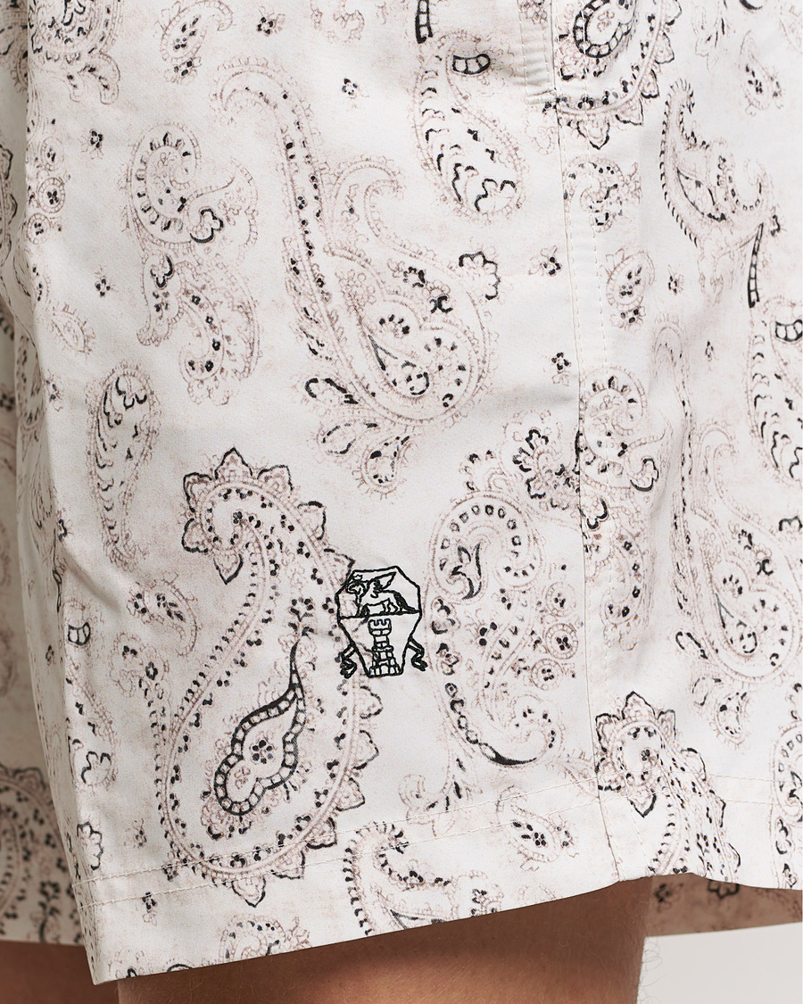 Uomini | Costumi da bagno | Brunello Cucinelli | Paisley Swim Trunks Light Beige