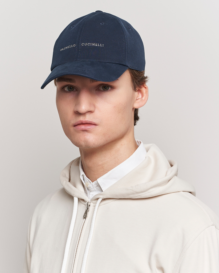 Uomini | Brunello Cucinelli Cotton Baseball Cap Navy | Brunello Cucinelli | Cotton Baseball Cap Navy