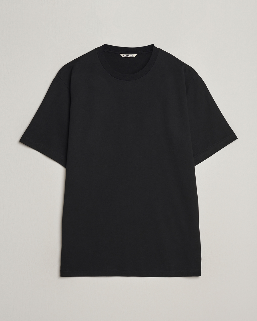 Uomini | T-shirt | Auralee | Luster Plating T-Shirt Black