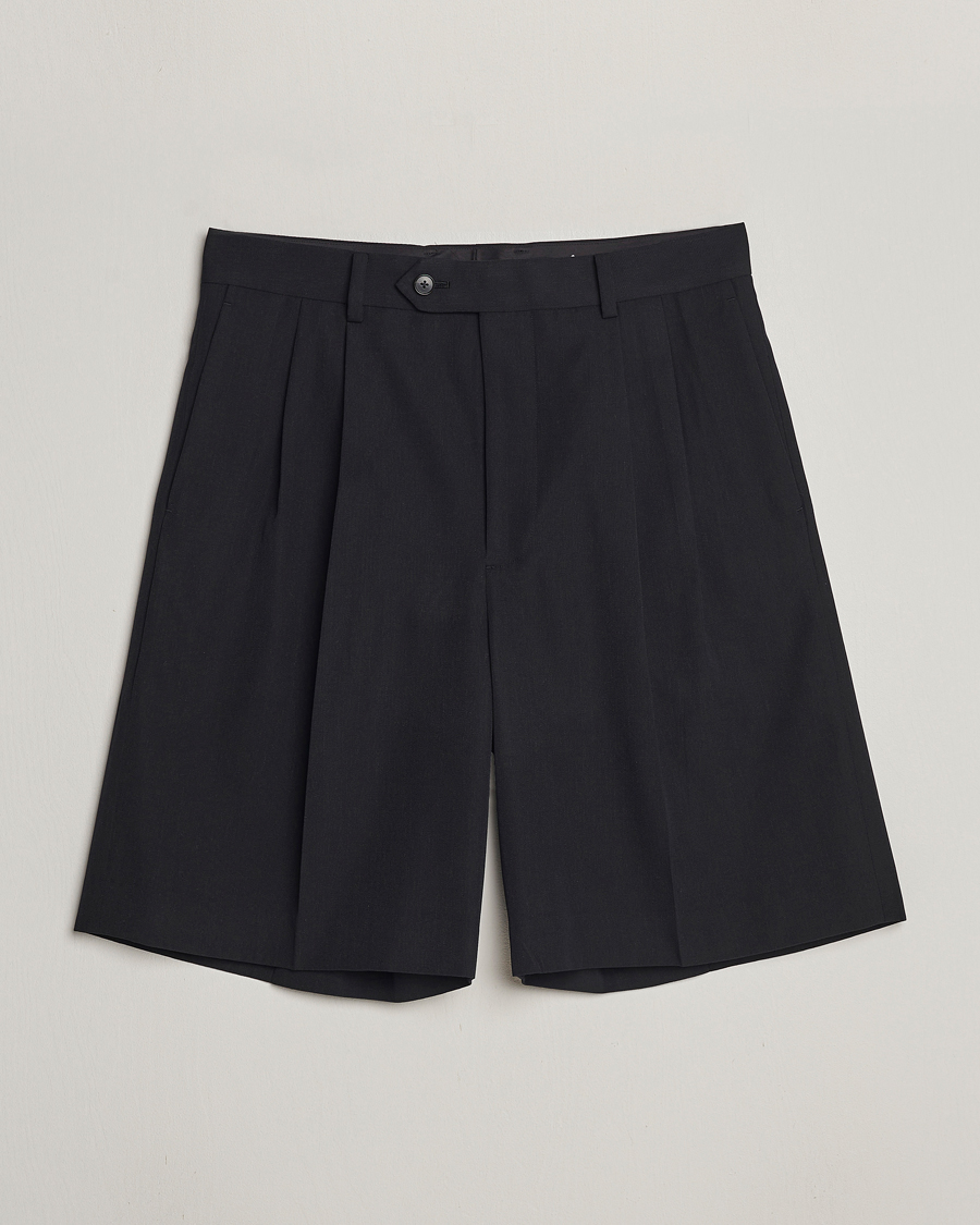 Uomini | Pantaloncini | Auralee | Light Wool Gabardine Shorts Black