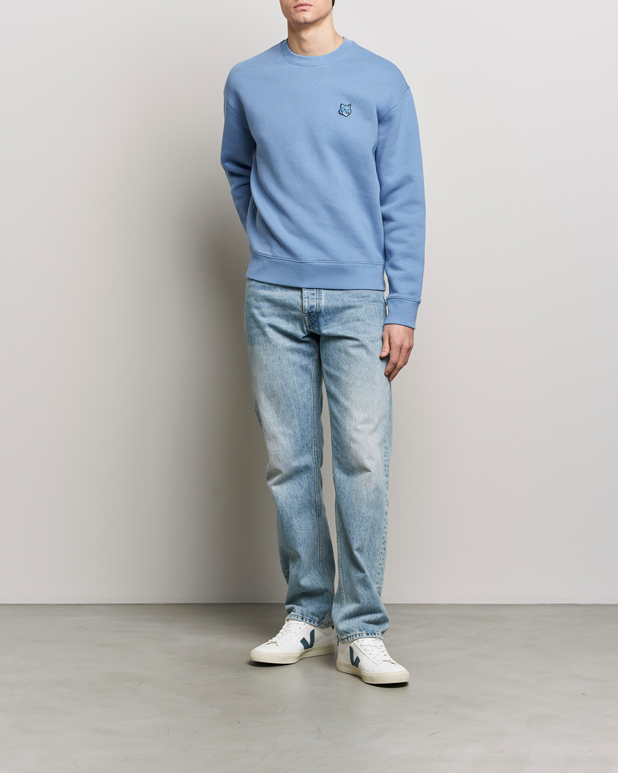 Uomini | Maglieria | Maison Kitsuné | Tonal Fox Head Sweatshirt Hampton Blue