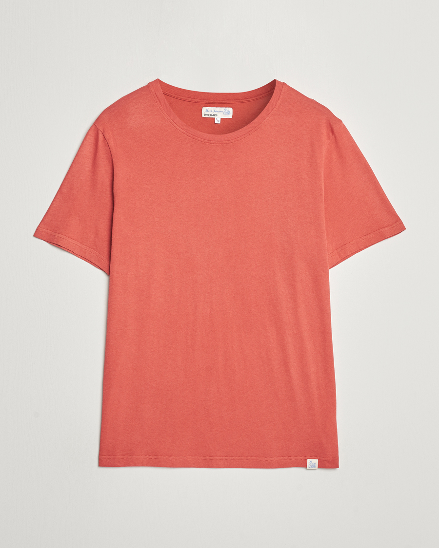 Uomini | T-shirt | Merz b. Schwanen | Organic Cotton Washed Crew Neck T-Shirt Newman Red