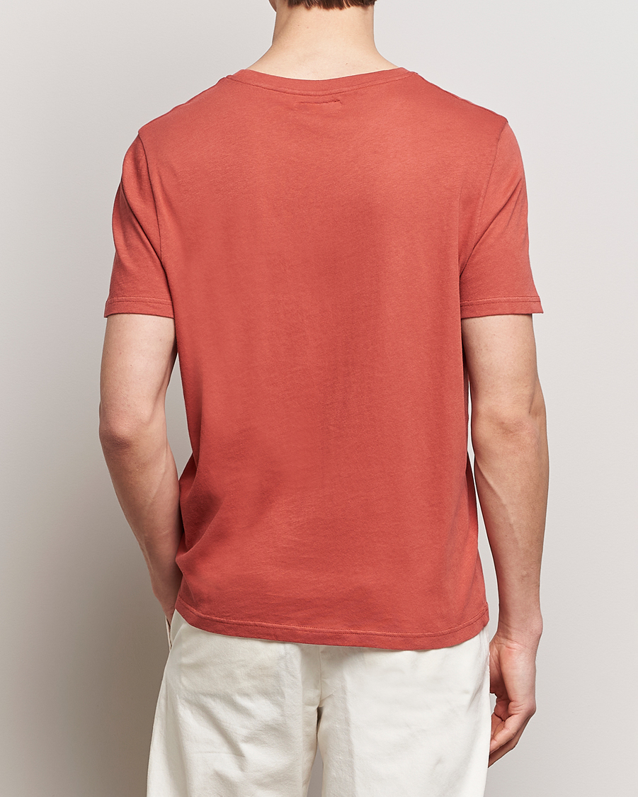 Uomini | T-shirt | Merz b. Schwanen | Organic Cotton Washed Crew Neck T-Shirt Newman Red