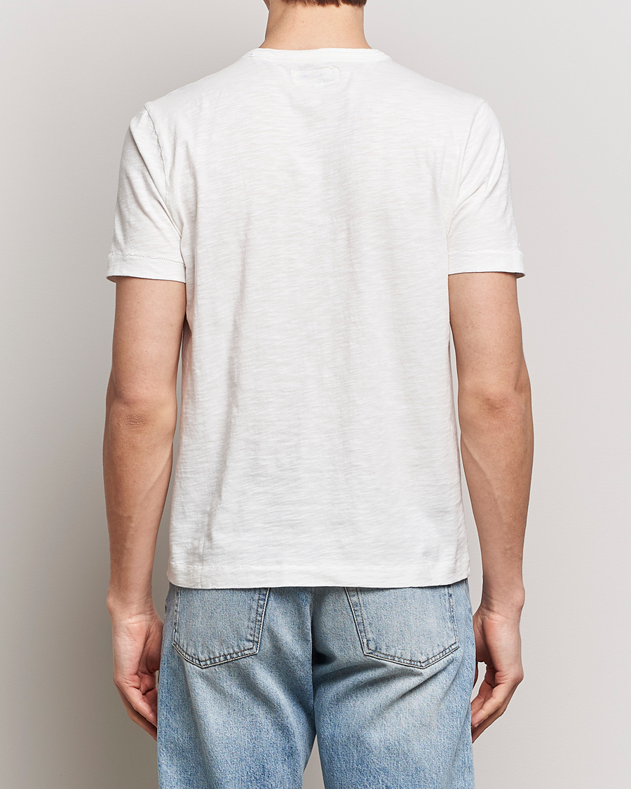Uomini | T-shirt | Merz b. Schwanen | Organic Pima Cotton Slub Crew Neck T-Shirt White