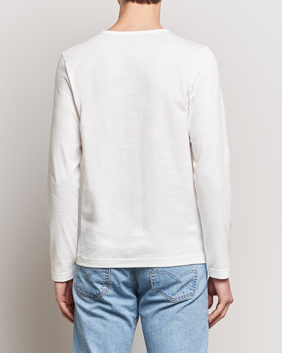 Uomini | T-shirt | Merz b. Schwanen | 1950s Classic Loopwheeled Longsleeve T-Shirt White