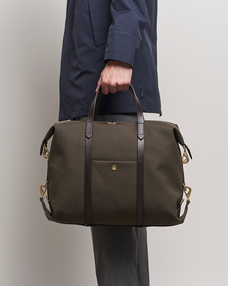Uomini | Borse | Mismo | M/S Utility Canvas Duffle Bag Army/Dark Brown