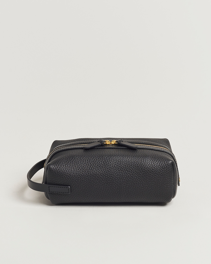 Uomini | Borse | Mismo | Groom Pebbled Leather Washbag Black