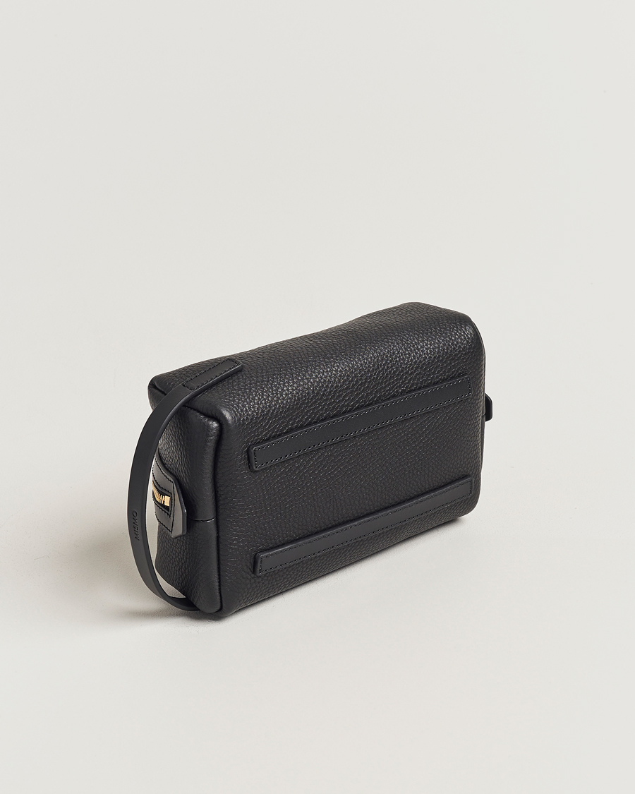 Uomini | Borse | Mismo | Groom Pebbled Leather Washbag Black