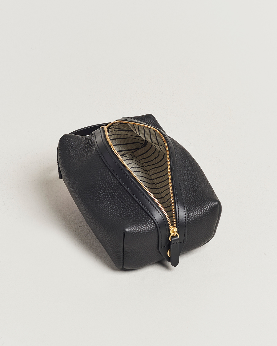 Uomini | Borse | Mismo | Groom Pebbled Leather Washbag Black
