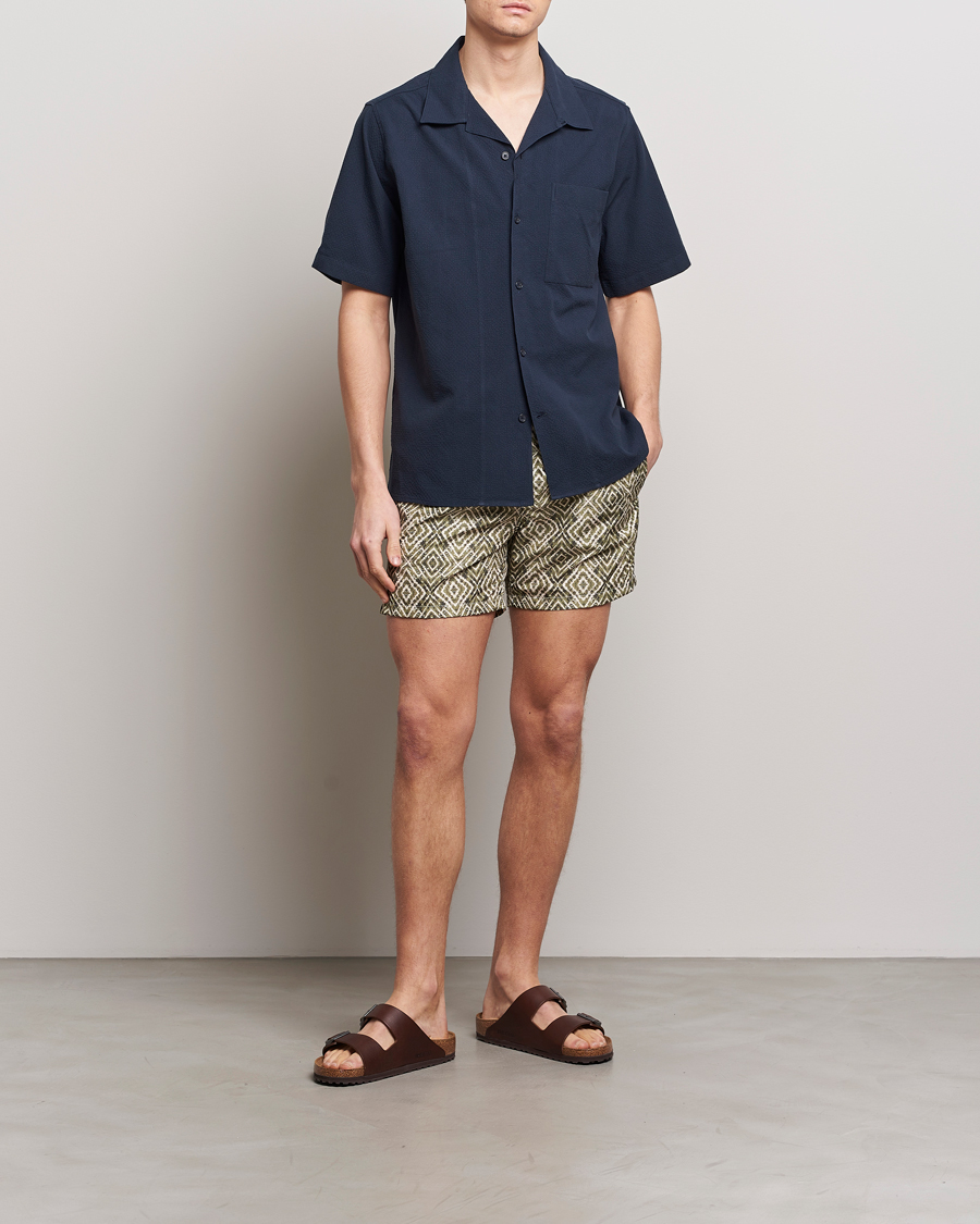 Uomini | Costumi da bagno | Altea | Printed Swim Shorts Green