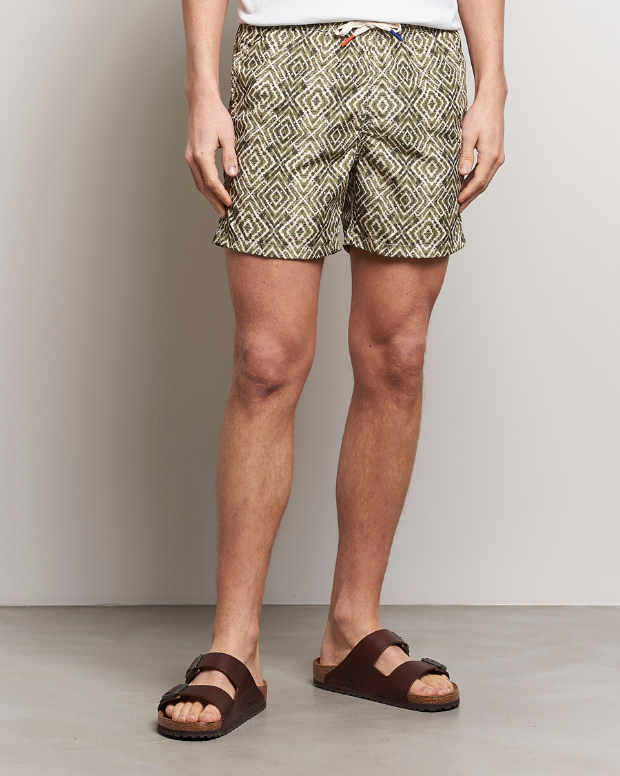 Uomini | Costumi da bagno | Altea | Printed Swim Shorts Green