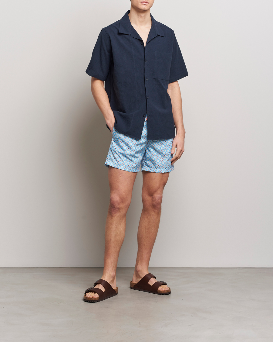 Uomini | Costumi da bagno | Altea | Printed Swim Shorts Light Blue