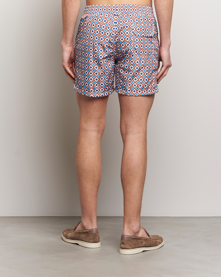 Uomini | Costumi da bagno | Altea | Printed Swim Shorts Blue/Orange