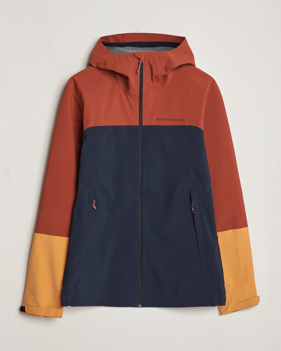 Uomini | Giacche | Peak Performance | Trail Hipe Hooded Jacket Spiced/Salute Navy/Desert