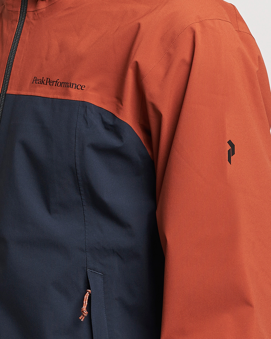 Uomini | Giacche | Peak Performance | Trail Hipe Hooded Jacket Spiced/Salute Navy/Desert