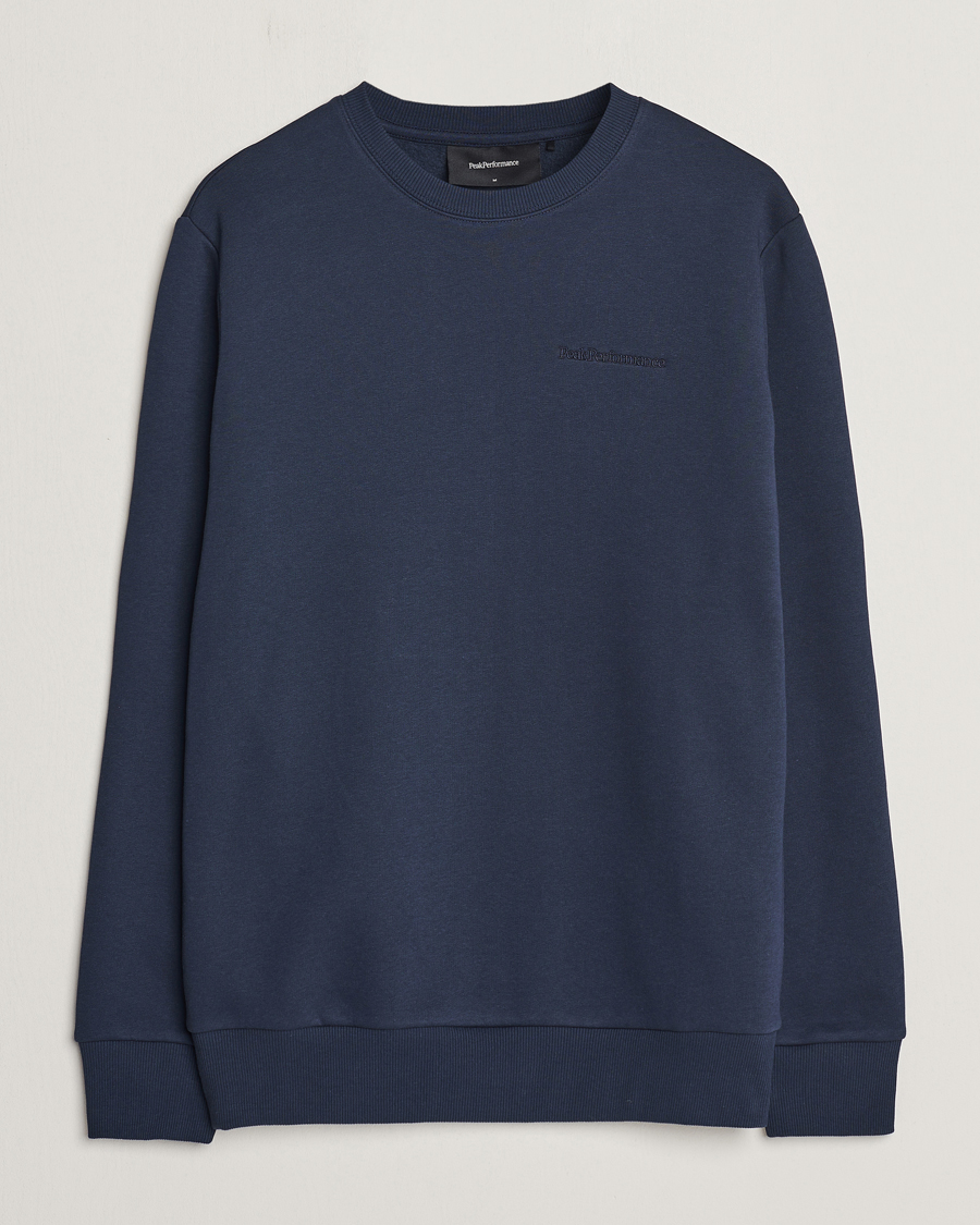Uomini | Maglieria | Peak Performance | Original Logo Crew Neck Sweatshirt Blue Shadow