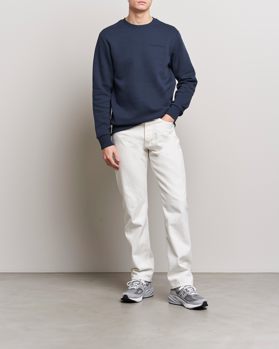 Uomini | Maglieria | Peak Performance | Original Logo Crew Neck Sweatshirt Blue Shadow