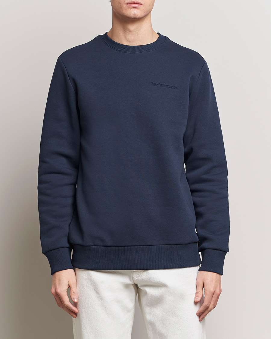 Uomini | Maglieria | Peak Performance | Original Logo Crew Neck Sweatshirt Blue Shadow