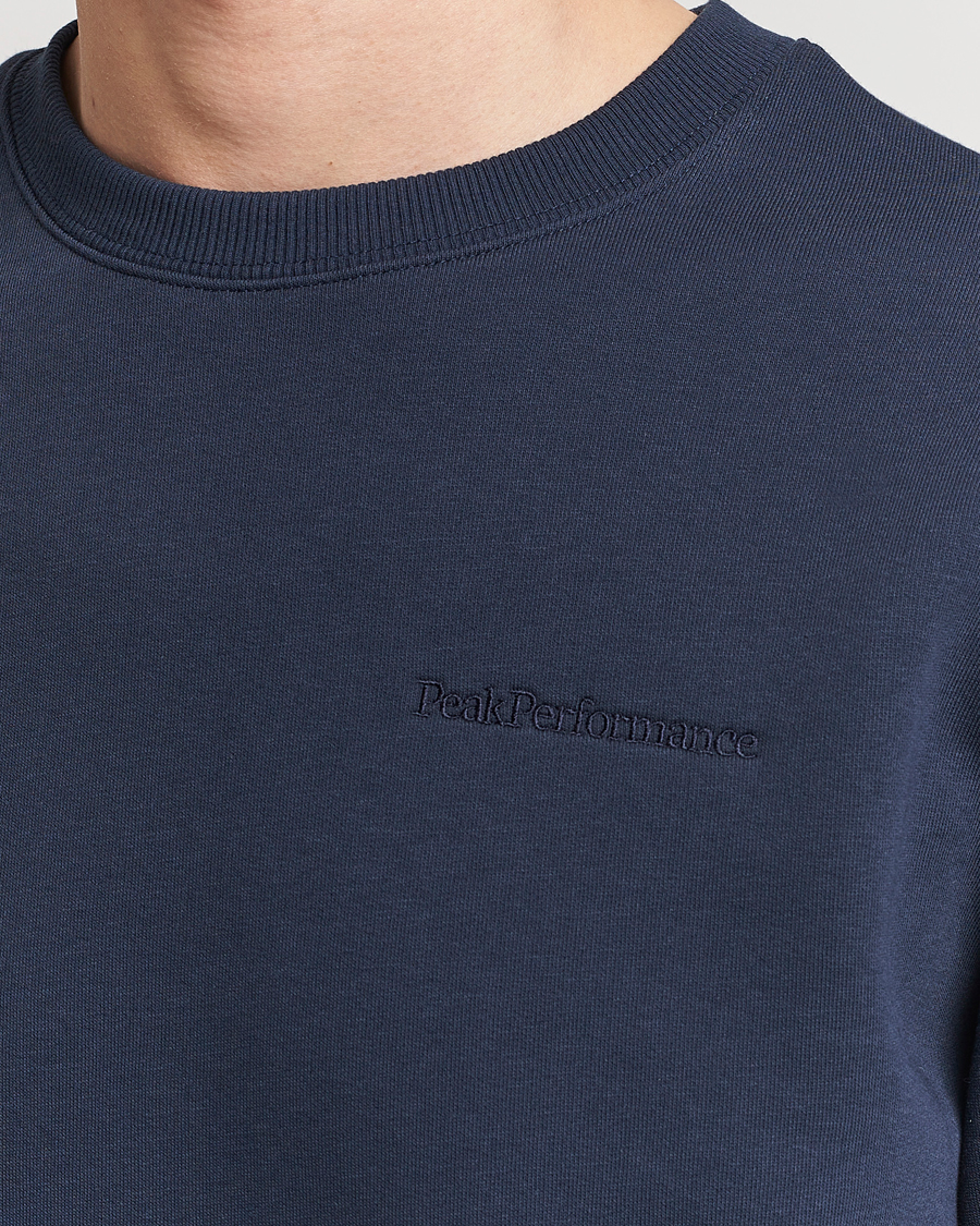 Uomini | Maglieria | Peak Performance | Original Logo Crew Neck Sweatshirt Blue Shadow