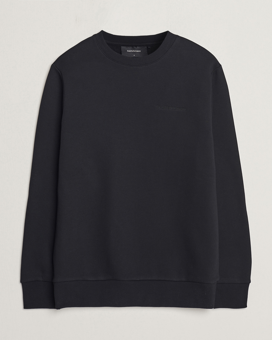 Uomini | Maglieria | Peak Performance | Original Crew Neck Sweatshirt Black