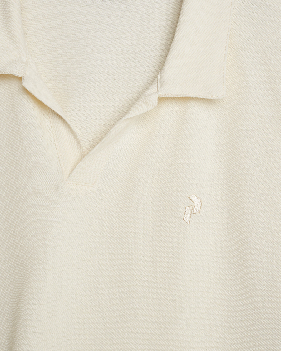 Uomini | Polo | Peak Performance | Cotton Coolmax Open Collar Polo Vintage White