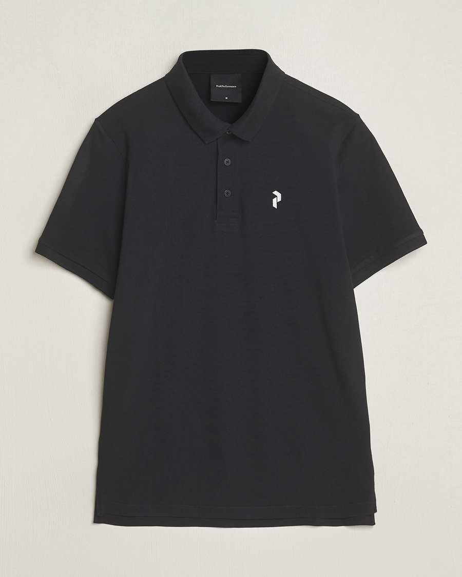 Uomini | Polo | Peak Performance | Classic Cotton Polo Black