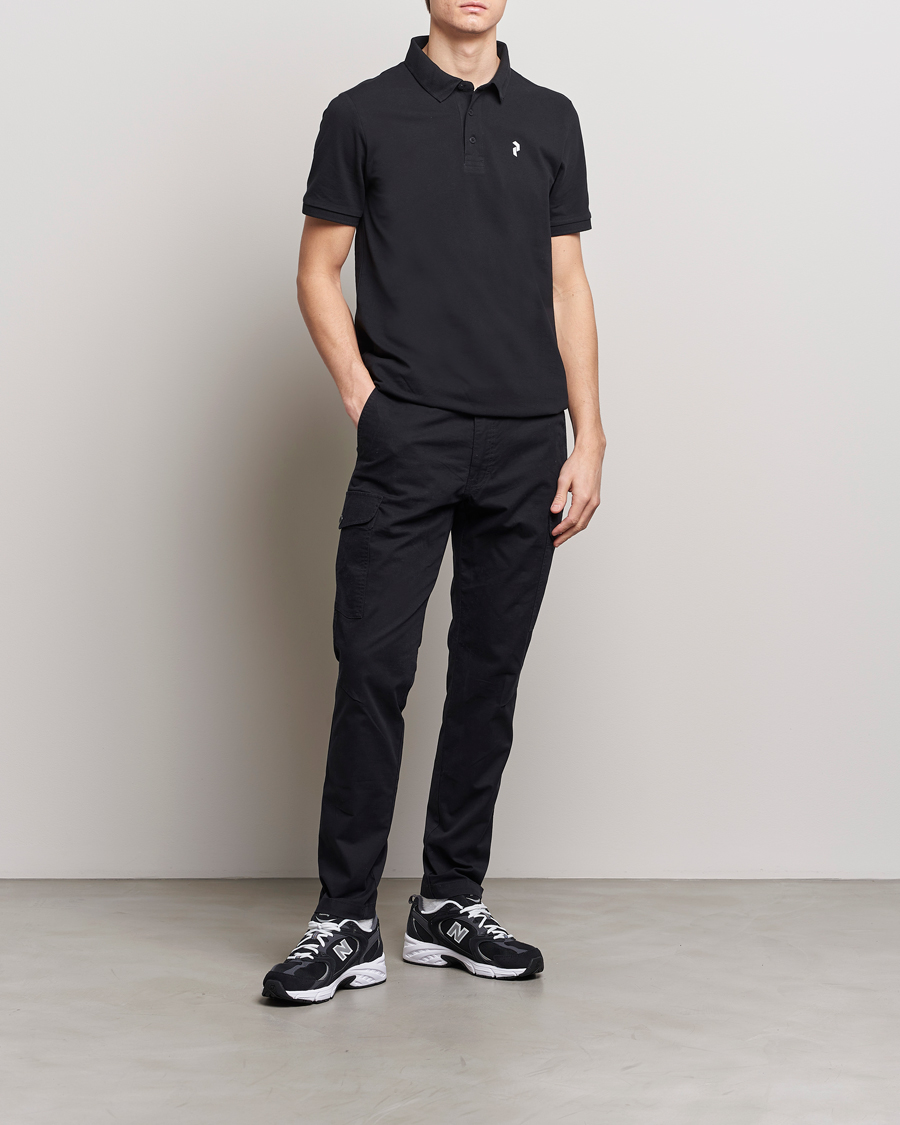 Uomini | Polo | Peak Performance | Classic Cotton Polo Black