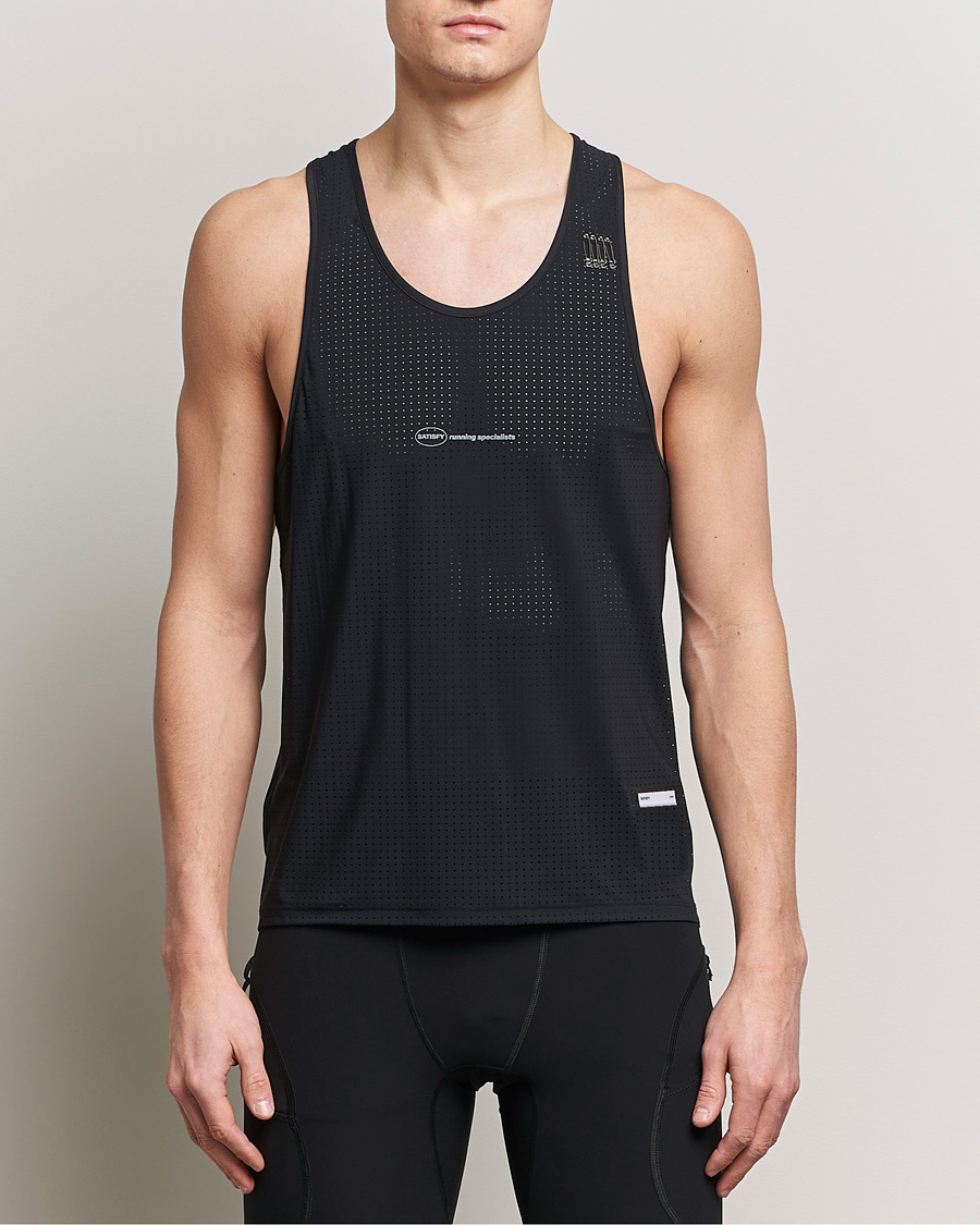 Uomini | T-shirt | Satisfy | Space-O Singlet Black